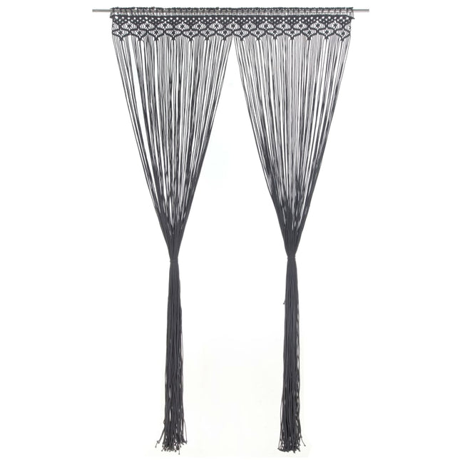 Tenda MacramÃ¨ Antracite 140x240 cm in Cotone