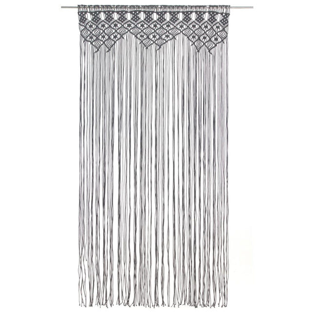 Tenda MacramÃ¨ Antracite 140x240 cm in Cotone