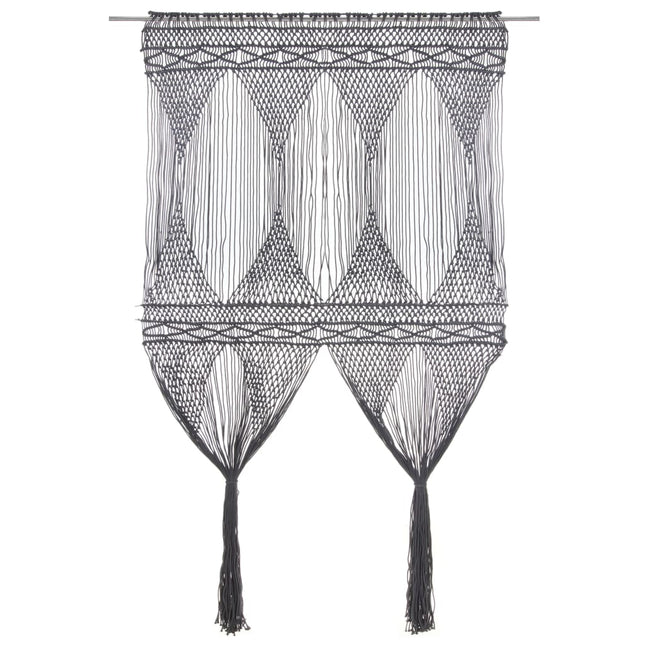 Tenda Macramè Antracite 140x240 cm in Cotone