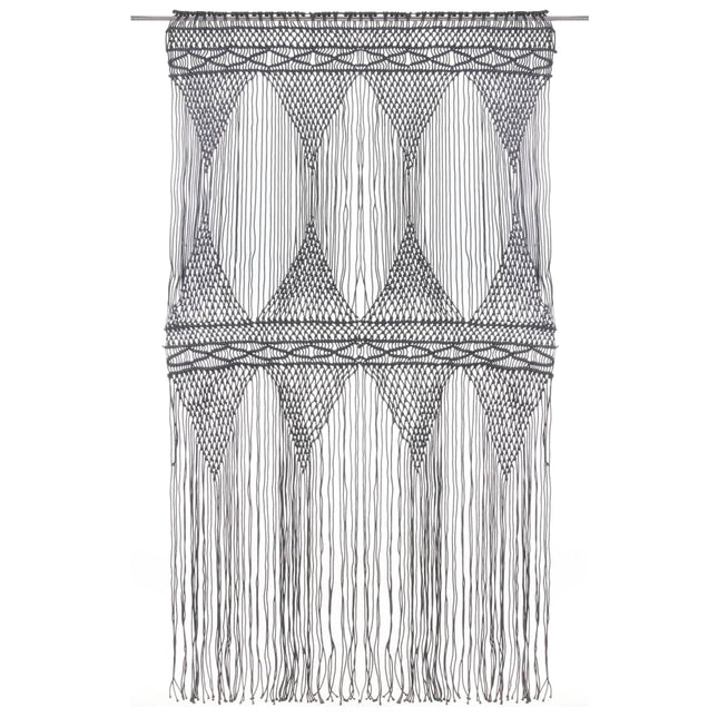 Tenda Macramè Antracite 140x240 cm in Cotone
