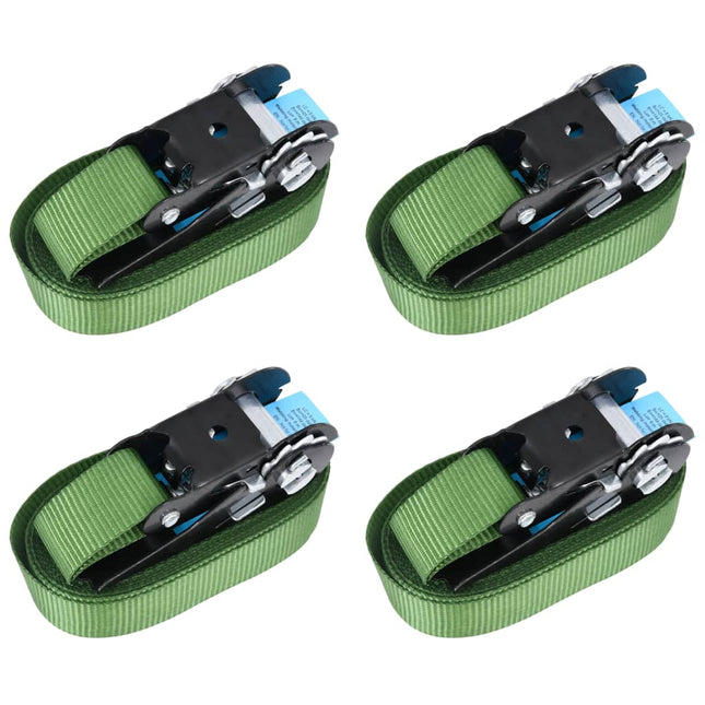 Cinghie d'Ancoraggio a Cricchetto 4 pz 800 daN 6m Verde