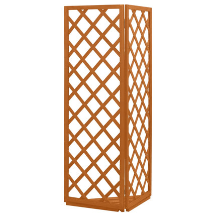 Traliccio ad Angolo Arancione 50x50x145 cm in Massello di Abete