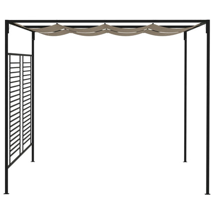 Gazebo con Tetto Retrattile 3x4x2,3 m Grigio Talpa 180 g/mÂ²