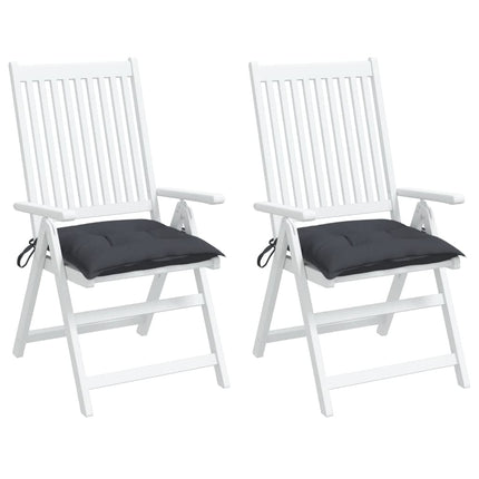 Cuscini per Sedia 2 pz Antracite 40x40x7 cm in Tessuto Oxford