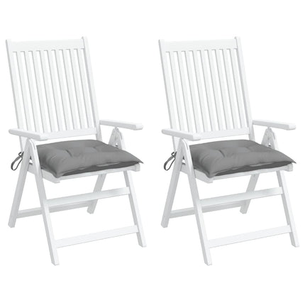 Cuscini per Sedia 2 pz Grigi 40x40x7 cm in Tessuto Oxford