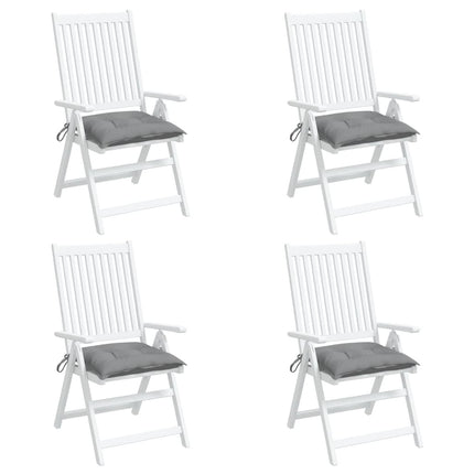 Cuscini per Sedia 4 pz Grigi 40x40x7 cm in Tessuto Oxford