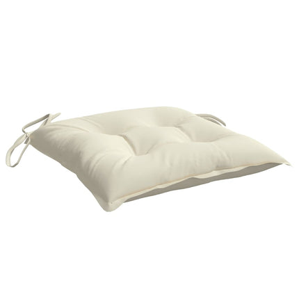 Cuscini per Sedia 2pz Bianco Crema 40x40x7 cm in Tessuto Oxford