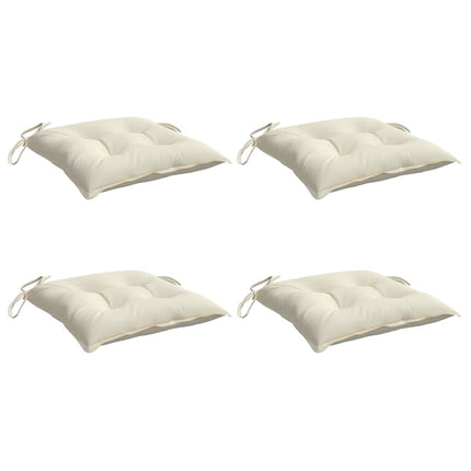 Cuscini per Sedia 4pz Bianco Crema 40x40x7 cm in Tessuto Oxford