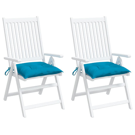 Cuscini per Sedia 2 pz Azzurro 40x40x7 cm in Tessuto Oxford