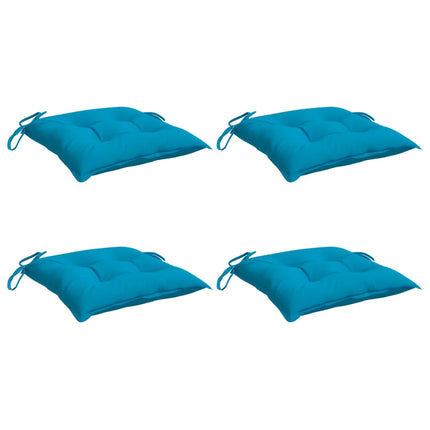 Cuscini per Sedia 4pz Azzurro 40x40x7 cm in Tessuto Oxford