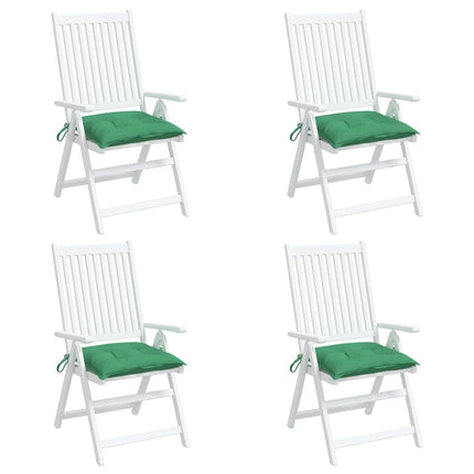 Cuscini per Sedia 4 pz 40x40x7 cm in Tessuto Oxford Verde