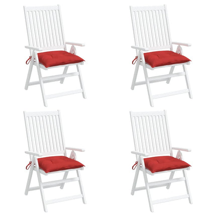 Cuscini per Sedia 4 pz 40x40x7 cm in Tessuto Oxford Rosso