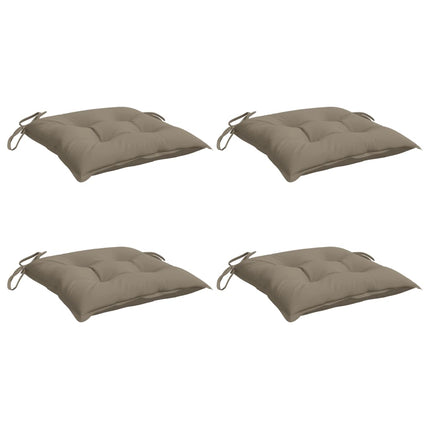 Cuscini per Sedia 4 pz Tortora 40x40x7 cm in Tessuto Oxford