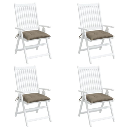 Cuscini per Sedia 4 pz Tortora 40x40x7 cm in Tessuto Oxford