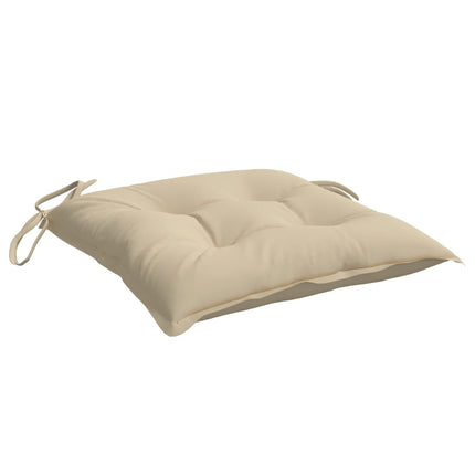 Cuscini per Sedia 2 pz Beige 50x50x7 cm Tessuto Oxford