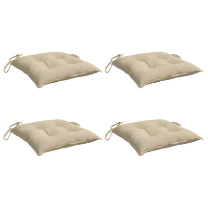 Cuscini per Sedia 4 pz Beige 50x50x7 cm Tessuto Oxford