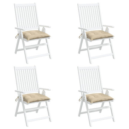 Cuscini per Sedia 4 pz Beige 50x50x7 cm Tessuto Oxford