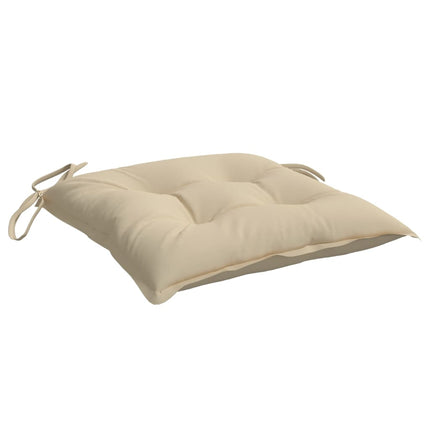Cuscini per Sedia 4 pz Beige 50x50x7 cm Tessuto Oxford