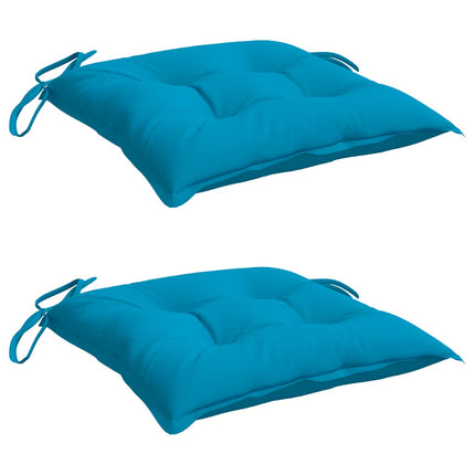Cuscini per Sedia 2 pz Azzurro 50x50x7 cm in Tessuto Oxford