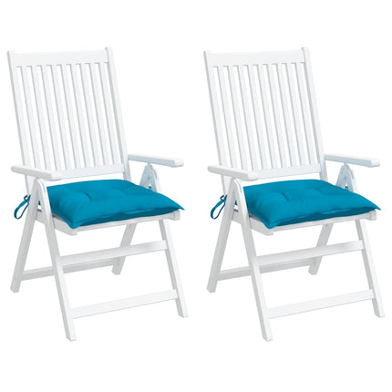Cuscini per Sedia 2 pz Azzurro 50x50x7 cm in Tessuto Oxford