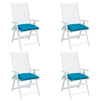 Cuscini per Sedia 4 pz Azzurro 50x50x7 cm in Tessuto Oxford