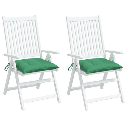 Cuscini per Sedia 2 pz Verdi 50x50x7 cm Tessuto Oxford