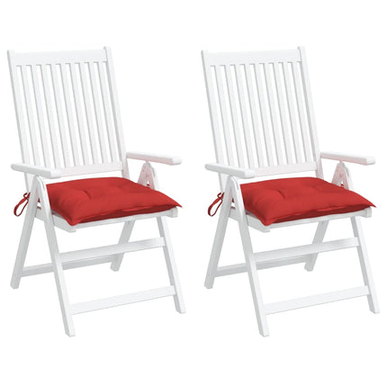 Cuscini per Sedia 2 pz Rossi 50x50x7 cm Tessuto Oxford