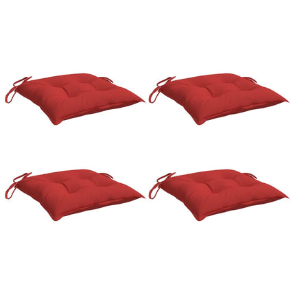Cuscini per Sedia 4 pz Rossi 50x50x7 cm Tessuto Oxford