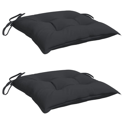Cuscini per Sedia 2 pz Neri 50x50x7 cm Tessuto Oxford