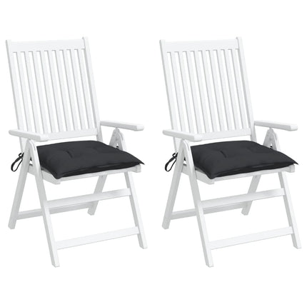 Cuscini per Sedia 2 pz Neri 50x50x7 cm Tessuto Oxford