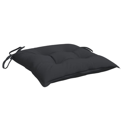Cuscini per Sedia 2 pz Neri 50x50x7 cm Tessuto Oxford