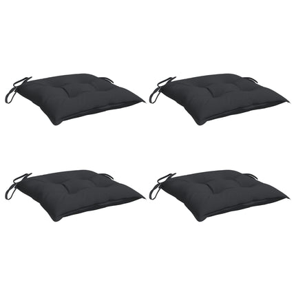 Cuscini per Sedia 4 pz Neri 50x50x7 cm Tessuto Oxford