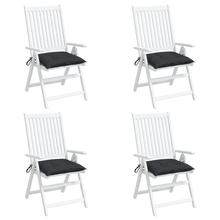 Cuscini per Sedia 4 pz Neri 50x50x7 cm Tessuto Oxford