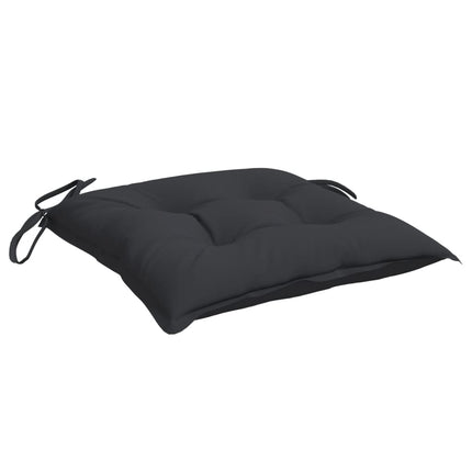 Cuscini per Sedia 4 pz Neri 50x50x7 cm Tessuto Oxford