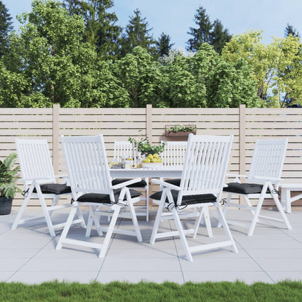Cuscini per Sedia 6 pz Neri 50x50x7 cm in Tessuto Oxford