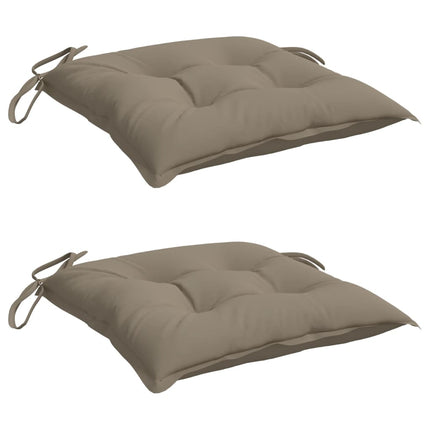 Cuscini per Sedia 2 pz Tortora 50x50x7 cm Tessuto Oxford