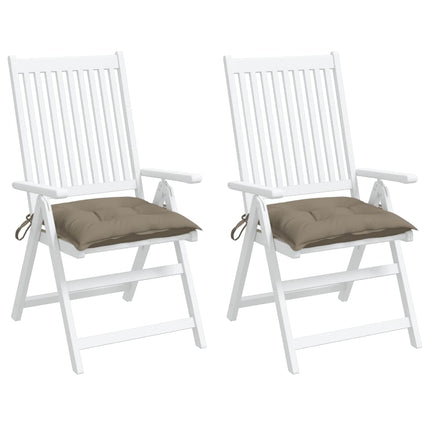 Cuscini per Sedia 2 pz Tortora 50x50x7 cm Tessuto Oxford