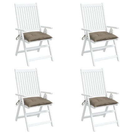 Cuscini per Sedia 4 pz Tortora 50x50x7 cm Tessuto Oxford