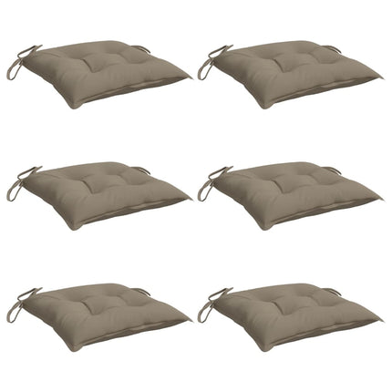 Cuscini per Sedia 6 pz Tortora 50x50x7 cm in Tessuto Oxford