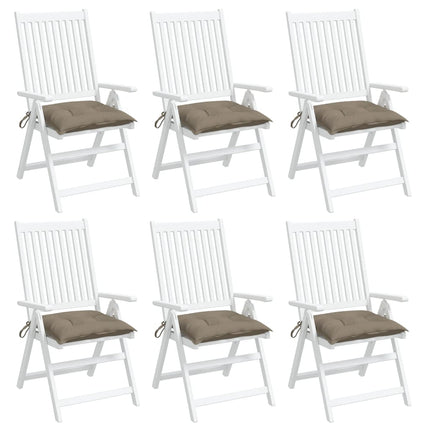 Cuscini per Sedia 6 pz Tortora 50x50x7 cm in Tessuto Oxford