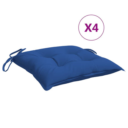 Cuscini per Sedia 4 pz Blu 50x50x7 cm Tessuto Oxford