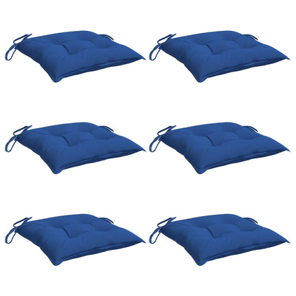 Cuscini per Sedia 6 pz Blu 50x50x7 cm in Tessuto Oxford