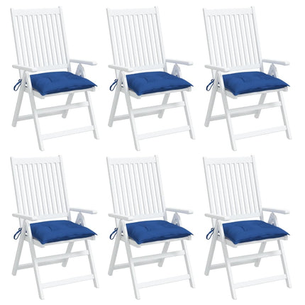 Cuscini per Sedia 6 pz Blu 50x50x7 cm in Tessuto Oxford