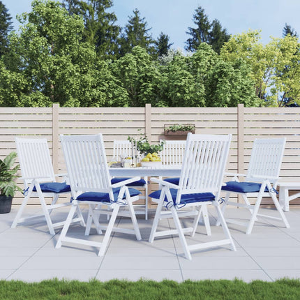 Cuscini per Sedia 6 pz Blu 50x50x7 cm in Tessuto Oxford