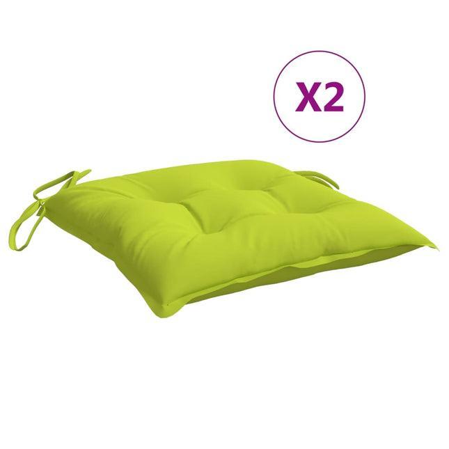 Cuscini per Sedia 2 pz Verde Intenso 50x50x7 cm Tessuto Oxford