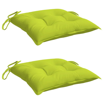 Cuscini per Sedia 2 pz Verde Intenso 50x50x7 cm Tessuto Oxford