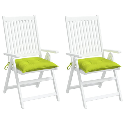 Cuscini per Sedia 2 pz Verde Intenso 50x50x7 cm Tessuto Oxford
