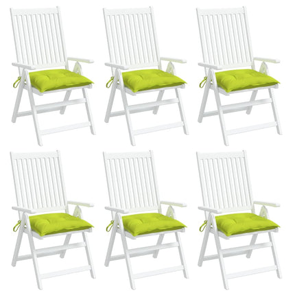 Cuscini per Sedia 6 pz Verde Intenso 50x50x7 cm Tessuto Oxford