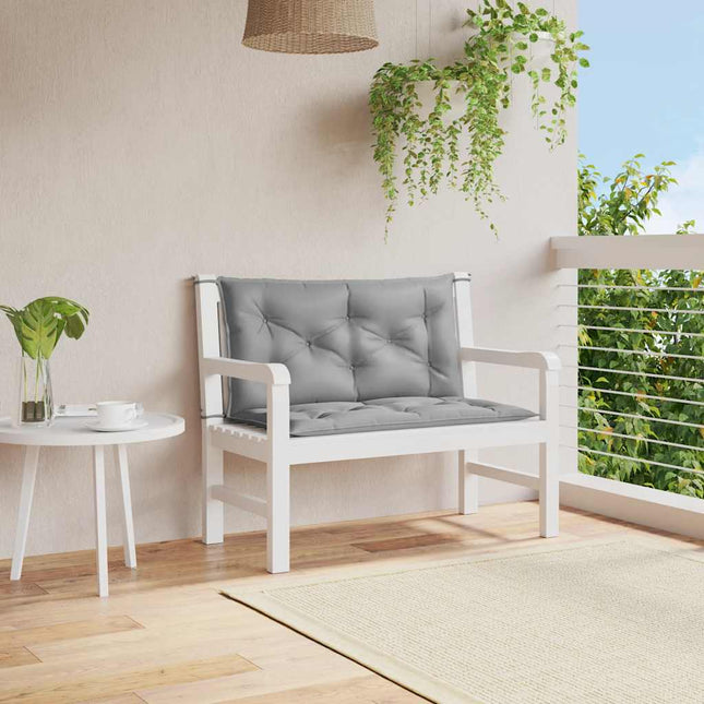Cuscino per Panca Grigio 100x(50+50)x7cm in Tessuto Oxford