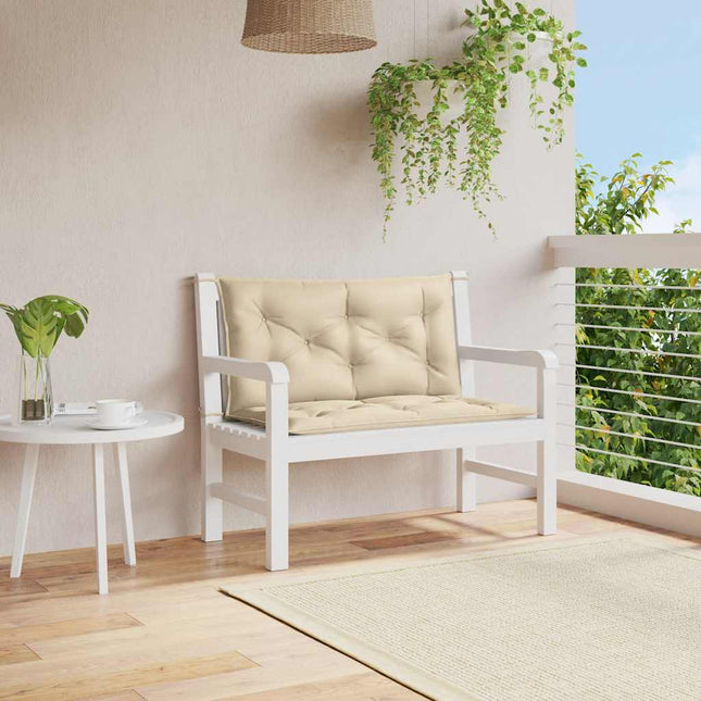 Cuscino per Panca Beige 100x(50+50)x7cm in Tessuto Oxford